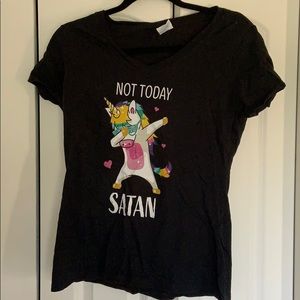 “Not Today Satan” unicorn shirt